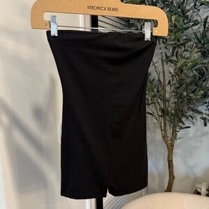 Black Strapless Bodycon Romper